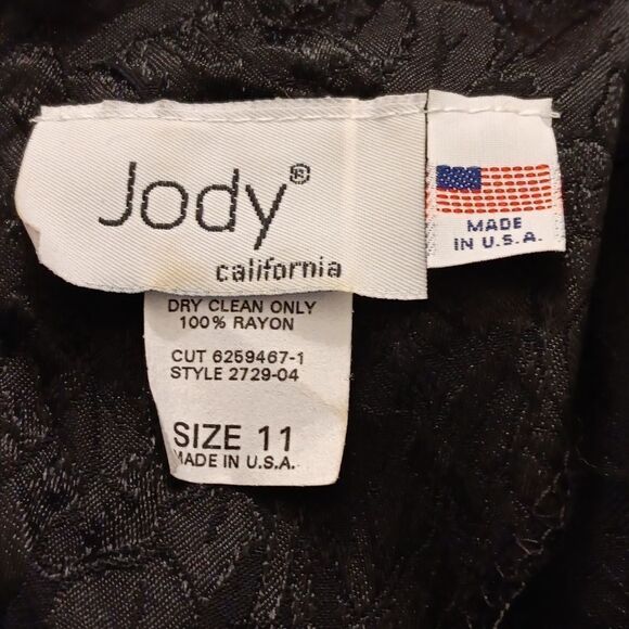 Jody California Vintage Black Dress Size 11 Great Pre-Owned Condition - Picture 7 of 8